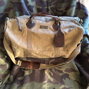 Polo Ralph Lauren large cotton canvas duffel bag